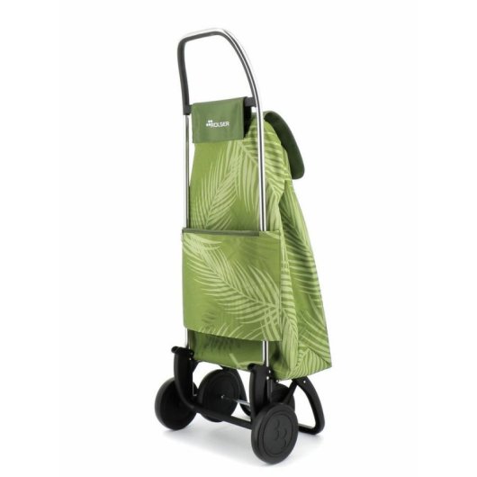 Carrito de la compra Rolser I-Max Costa Rica 4 ruedas 43L verde aluminio poliéster