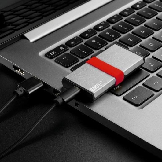 Disco Rígido Emtec X205 Mini 1TB SSD USB Tipo C 1100MB/s Prateado