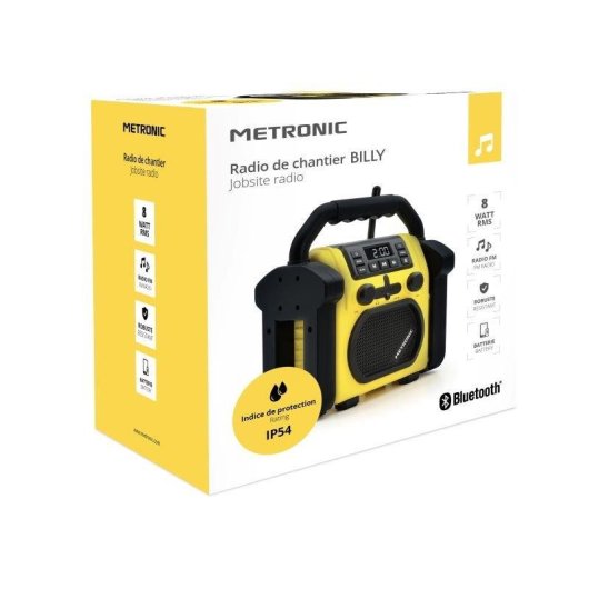 Radio Atavoz De Obra FM Bluetooth 30W Metronic 477217