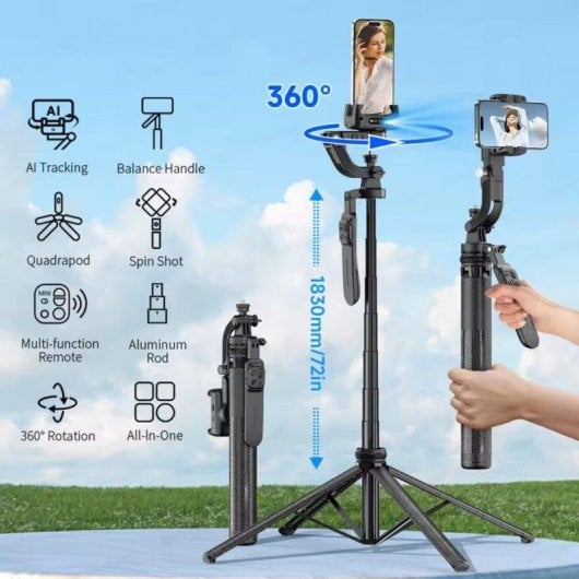 Trípode Estabilizador Gimbal Klack C16 Ai Para Smartphone