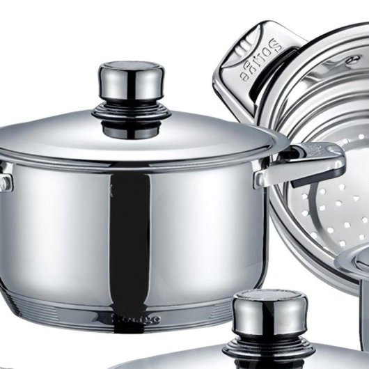 Conjunto de Cozinha Klack 16 Peças Inox Compatível Indução