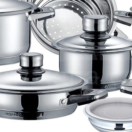 Conjunto de Cozinha Klack 16 Peças Inox Compatível Indução