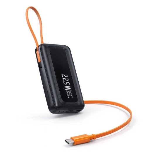 Powerbank Klack 10000 mAh con Cable Retráctil y Carga Rápida 22.5W