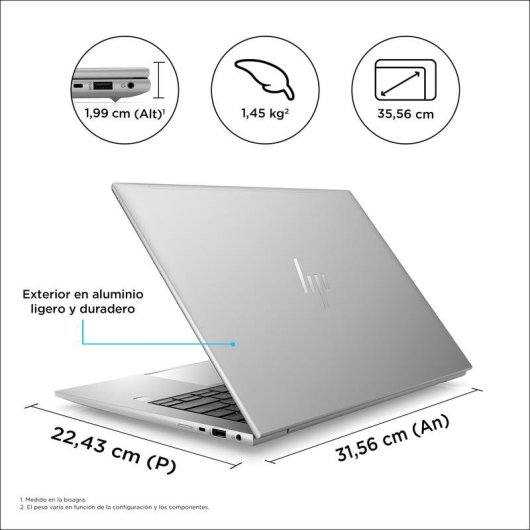 Portátil HP ZBook Firefly G10 14" Intel Core i7-1365U 16GB 1TB SSD RTX A500 Windows 11 Pro