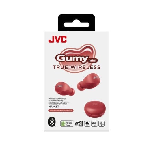 JVC HA-A6T Bluetooth TWS Kabellose In-Ear Kopfhörer für Anrufe und Musik Rot