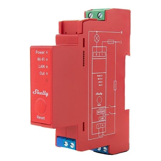 Pack 1 Shelly Pro 1PM Relé Wi-Fi + Shelly Pro 2PM Relé Wifi 2 Canales Carril DIN