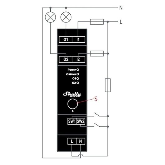 Pack 1 Shelly Pro 1PM Relé Wi-Fi + Shelly Pro 2PM Relé Wifi 2 Canales Carril DIN