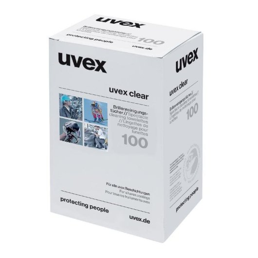 Toalhas húmidas Uvex 9963000 100 unidades para limpeza de óculos