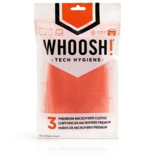 Pack mit 3 Mikrofasertüchern Whoosh zur Gerätereinigung