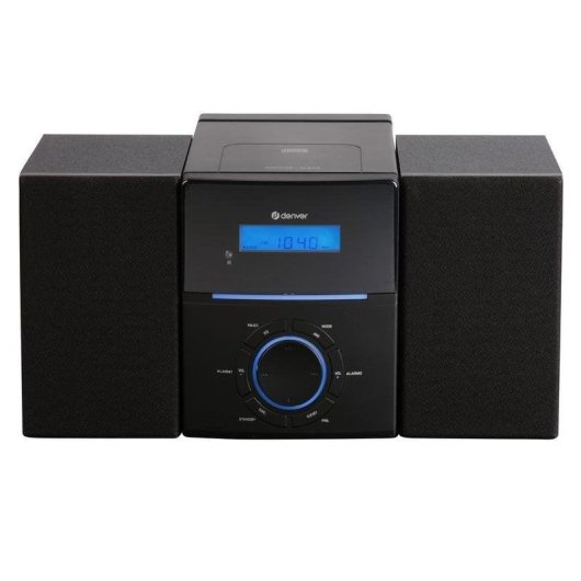 Microset Denver MCA-240 40W RMS FM Radio Afstandsbediening Zwart