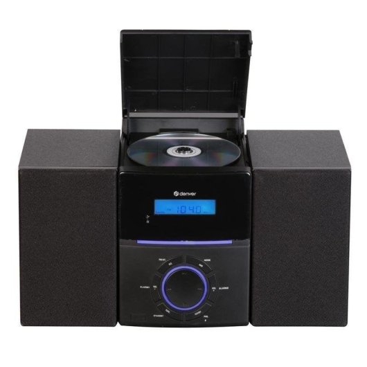 Microset Denver MCA-240 40W RMS FM Radio Afstandsbediening Zwart