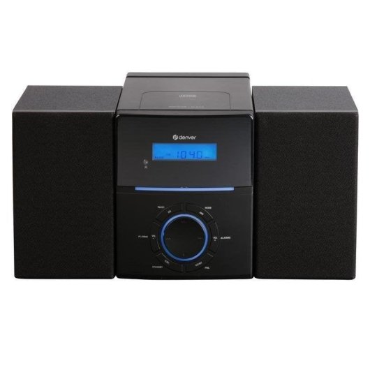 Microset Denver MCA-240 40W RMS FM Radio Afstandsbediening Zwart