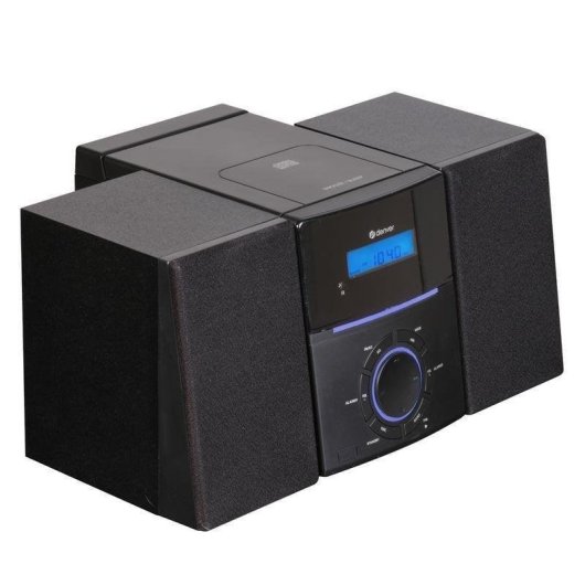 Microset Denver MCA-240 40W RMS FM Radio Afstandsbediening Zwart