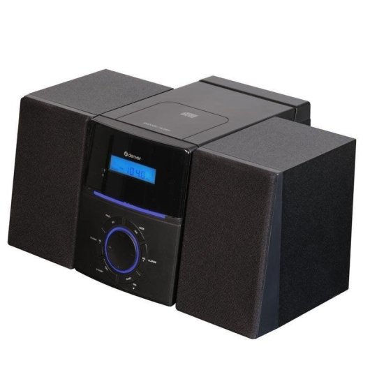 Microset Denver MCA-240 40W RMS FM Radio Afstandsbediening Zwart