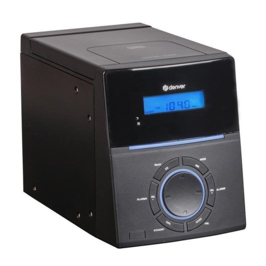 Microset Denver MCA-240 40W RMS FM Radio Afstandsbediening Zwart