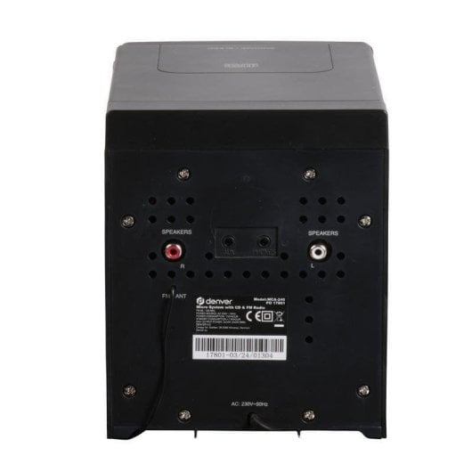Microset Denver MCA-240 40W RMS FM Radio Afstandsbediening Zwart