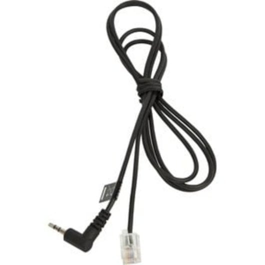 Auriculares Jabra 8800-00-75 com cabo RJ-10 para 3,5 mm para telefone fixo preto