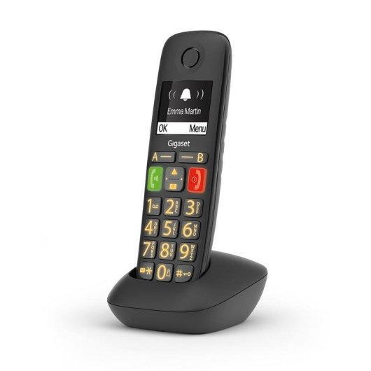Téléphone Gigaset E290HX DECT/Analogique Sans Fil 150 Entrées Identificateur Noir