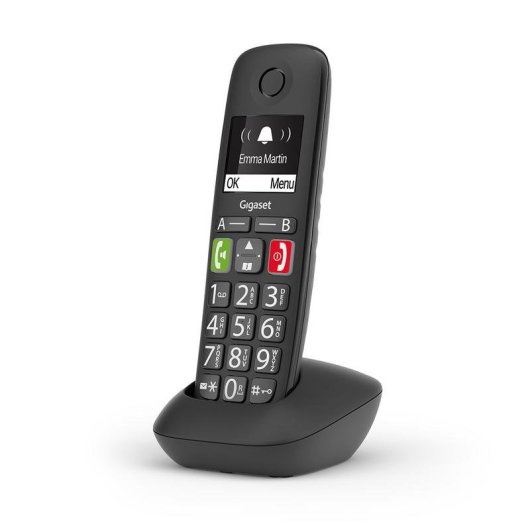 Téléphone Gigaset E290HX DECT/Analogique Sans Fil 150 Entrées Identificateur Noir