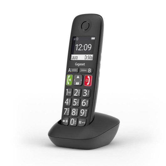 Téléphone Gigaset E290HX DECT/Analogique Sans Fil 150 Entrées Identificateur Noir
