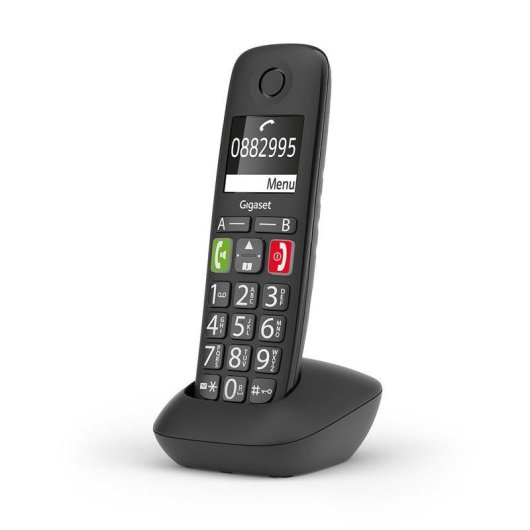 Téléphone Gigaset E290HX DECT/Analogique Sans Fil 150 Entrées Identificateur Noir