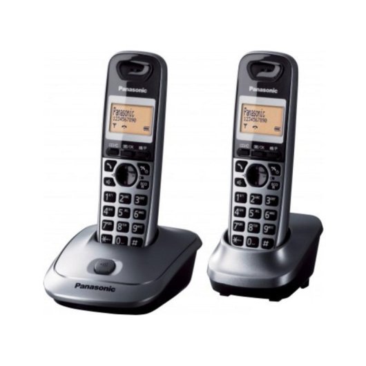 Telefono DECT Panasonic KX-TG2512 Wireless Grigio 2 Terminali