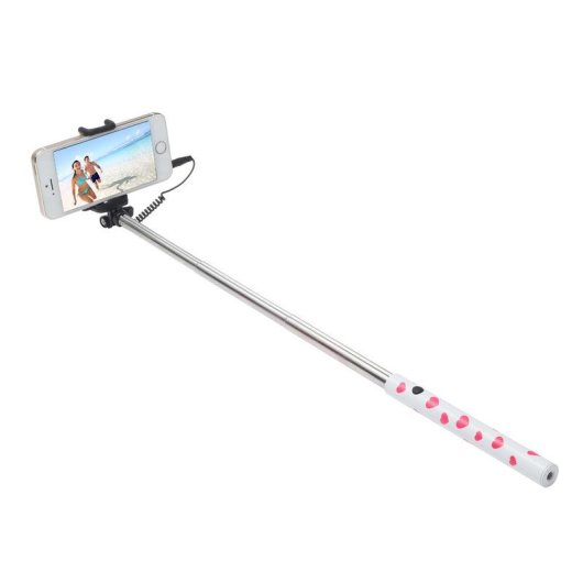 Selfie-Stick Ultron 173950 für Smartphone Rosa, Silber, Weiß