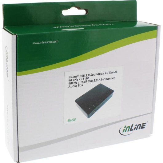Convertidor de Audio InLine 66670B Mini-USB Negro