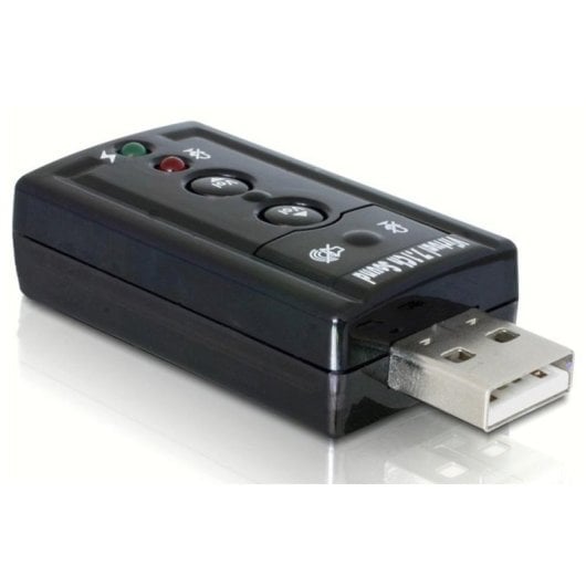 Adaptador de Sonido USB Delock 61645 Negro 2x 3.5mm