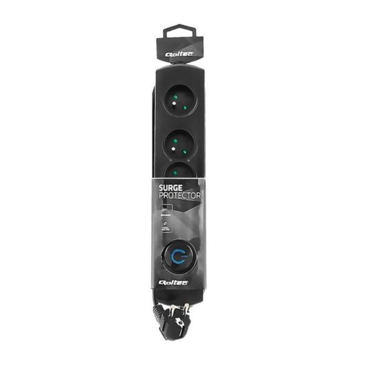 Regleta Qoltec 50104 4 Tomas AC 230 V 16 A con Protección e Interruptor