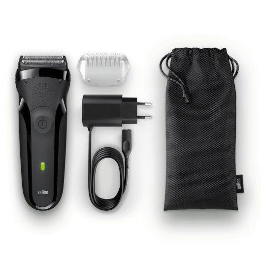 Rasoir Visage Braun Series 3 301s Sans Fil Sec et Mouille 1 Réglage 2 Grilles Charge Rapide