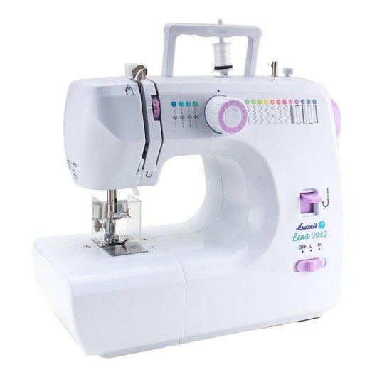 Macchina da cucire Łucznik LENA 2019 Semiautomatica Rosa e Bianco