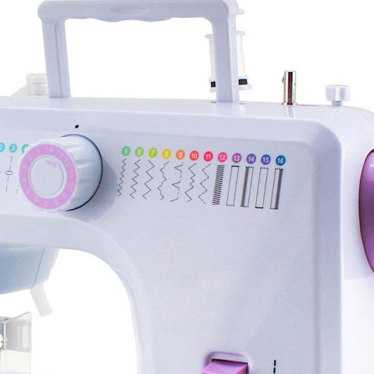 Macchina da cucire Łucznik LENA 2019 Semiautomatica Rosa e Bianco