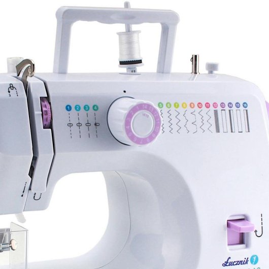 Macchina da cucire Łucznik LENA 2019 Semiautomatica Rosa e Bianco