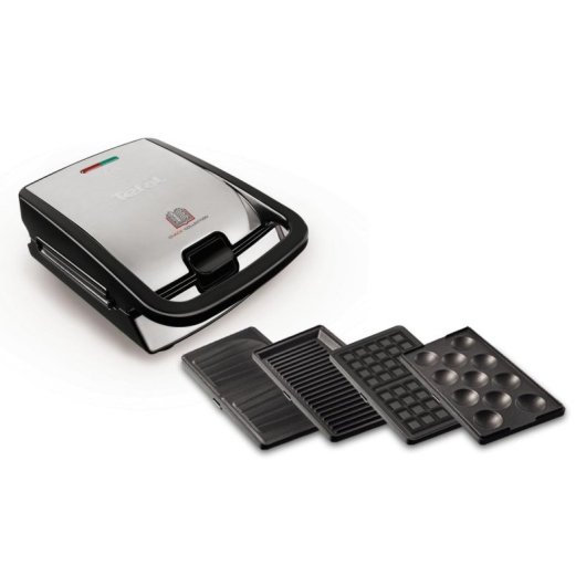 Sandwichera Tefal SW854D Noir Acier inoxydable 700 W