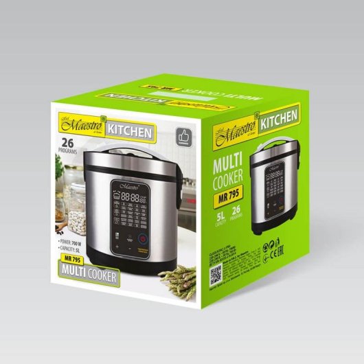 Panela Multi-cozedora Maestro MR-795 5 L 700 W Preto Aço Inoxidável
