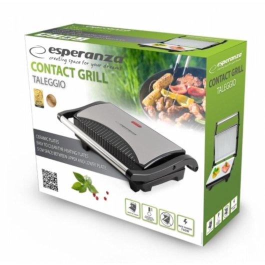 Parrilla eléctrica de contacto Esperanza EKG006 Negro 750W
