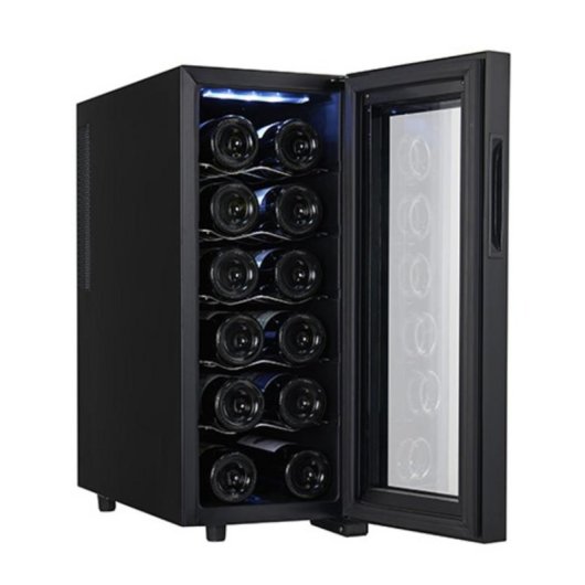 Nevera de vino termoeléctrique Adler AD 8083 12 bouteilles 50W Classe G Noir