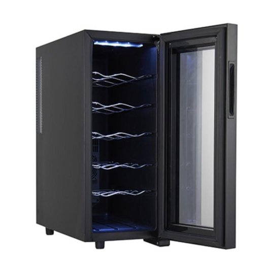 Nevera de vino termoeléctrique Adler AD 8083 12 bouteilles 50W Classe G Noir