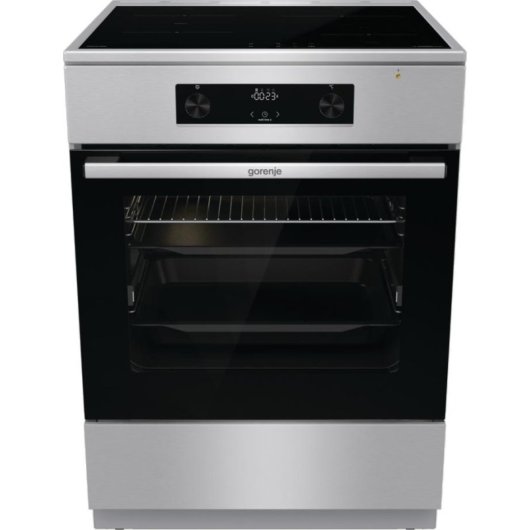 Cocina independiente Gorenje GEIT6C60XPG Inducción 4 zonas Horno 71 L Acero inoxidable