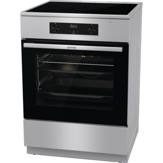 Cocina independiente Gorenje GEIT6C60XPG Inducción 4 zonas Horno 71 L Acero inoxidable