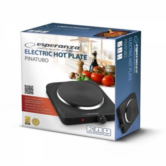 Placa de encimera eléctrica Esperanza EKH002K 1 zona 1500W