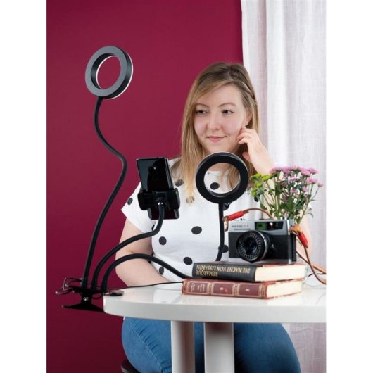 Anillo de iluminación Braun 371047 LED 200 lm USB 1,4 m Negro Blanco