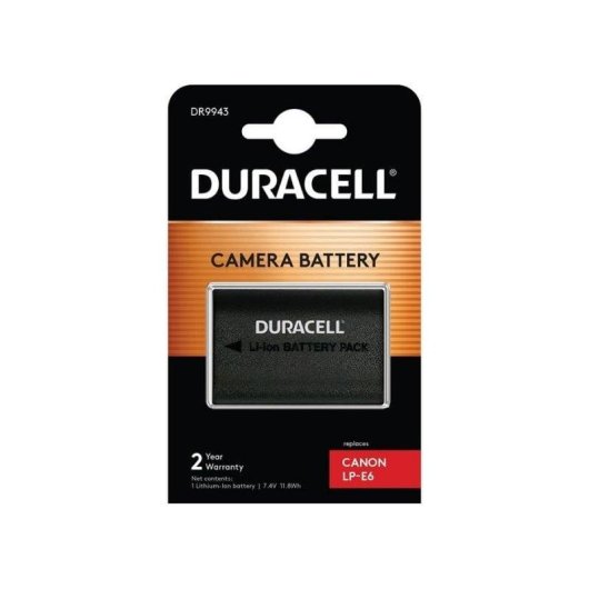 Batería Duracell DR9943 1600 mAh 7,4 V Ión de Litio para Cámara