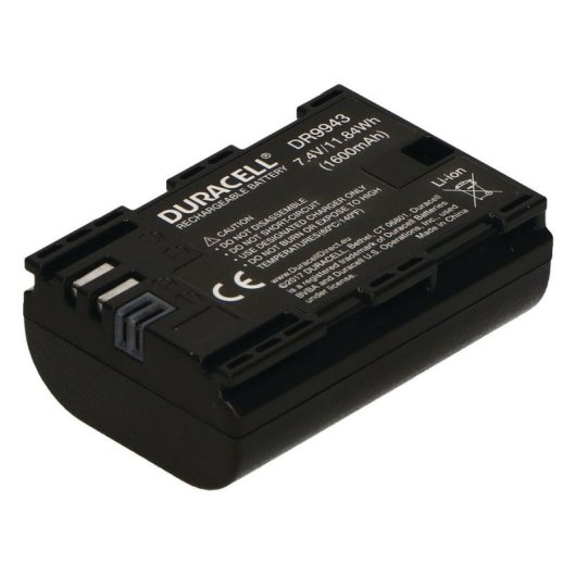 Batterie Duracell DR9943 1600 mAh 7,4 V Lithium-Ion pour Appareil Photo