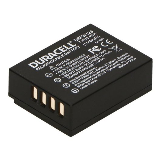 Akku Duracell DRFW126 für Fujifilm-Kamera 1140 mAh 7,2 V Lithium-Ion
