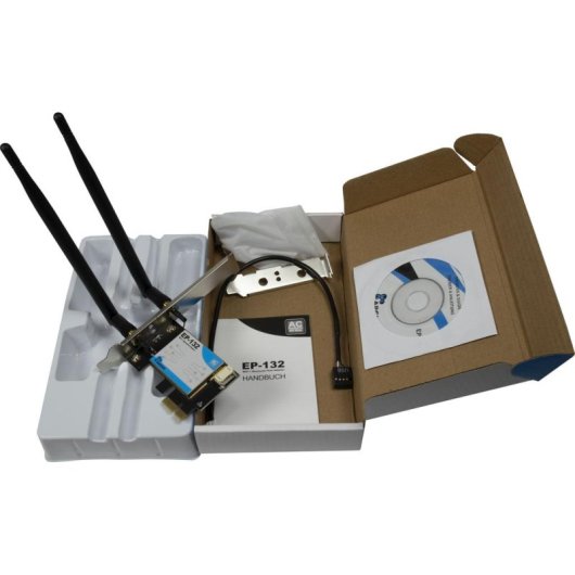 Tarjeta de Red Inter-Tech EP-132 PCI Express 600 Mbit/s Dual Band Wi-Fi Bluetooth 4.2