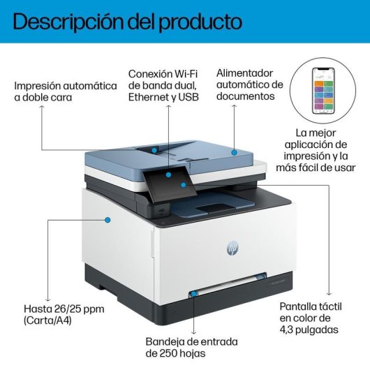 Multifunktion HP Color LaserJet Pro 3302fdw Laser Farbe WiFi Fax Duplex
