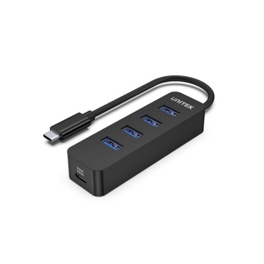Hub Unitek 5 porte 5000 Mbit/s USB 3.2 Gen 1 modello uHUB Q4 Nero ABS