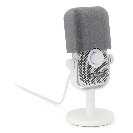Micrófono Endorfy Solum Voice S USB cardioide con control giratorio y LED